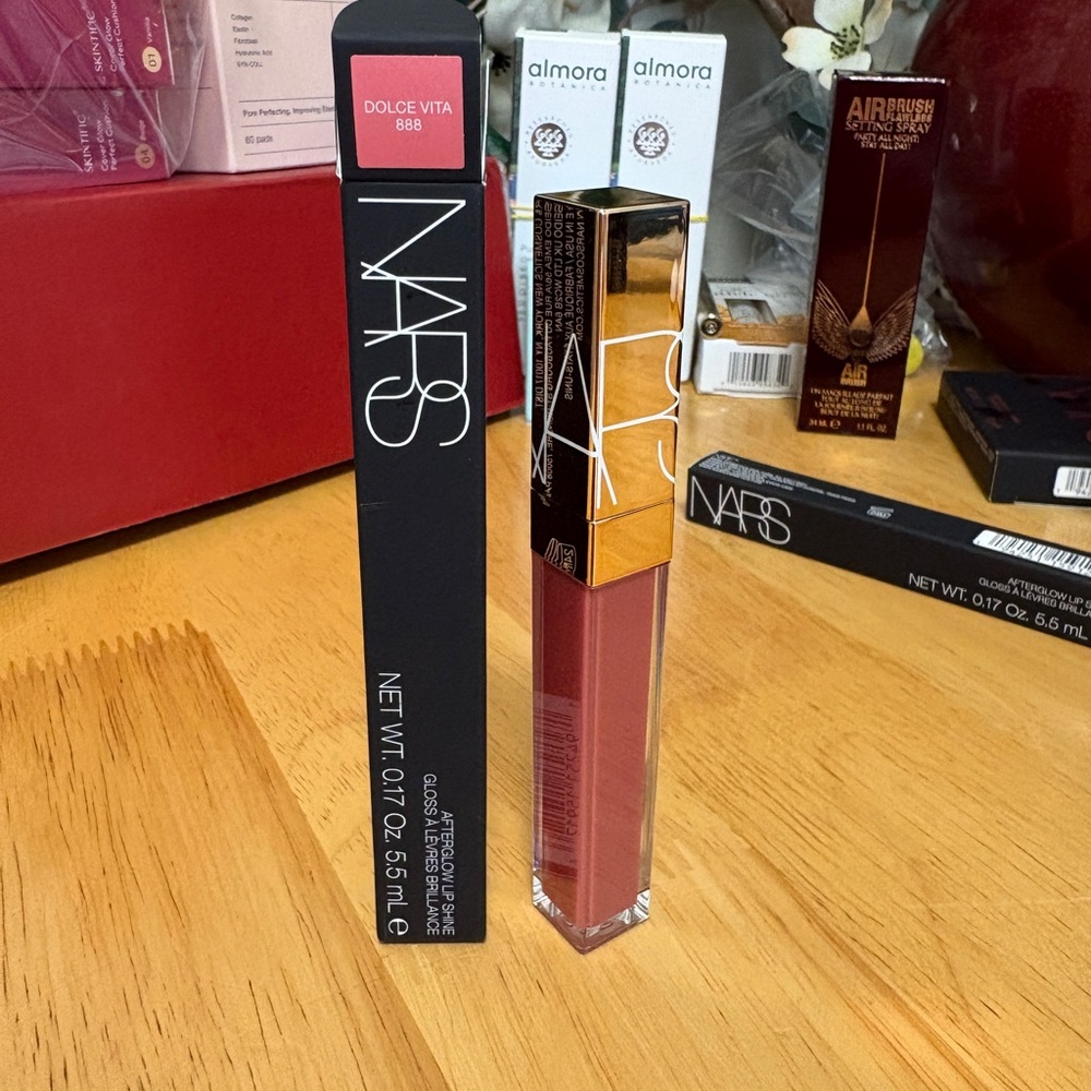 NARS Afterglow Lip Shine ~ Dolce Vita 888 (Dusty Rose) Full Sz 0.17oz, BNIB, New